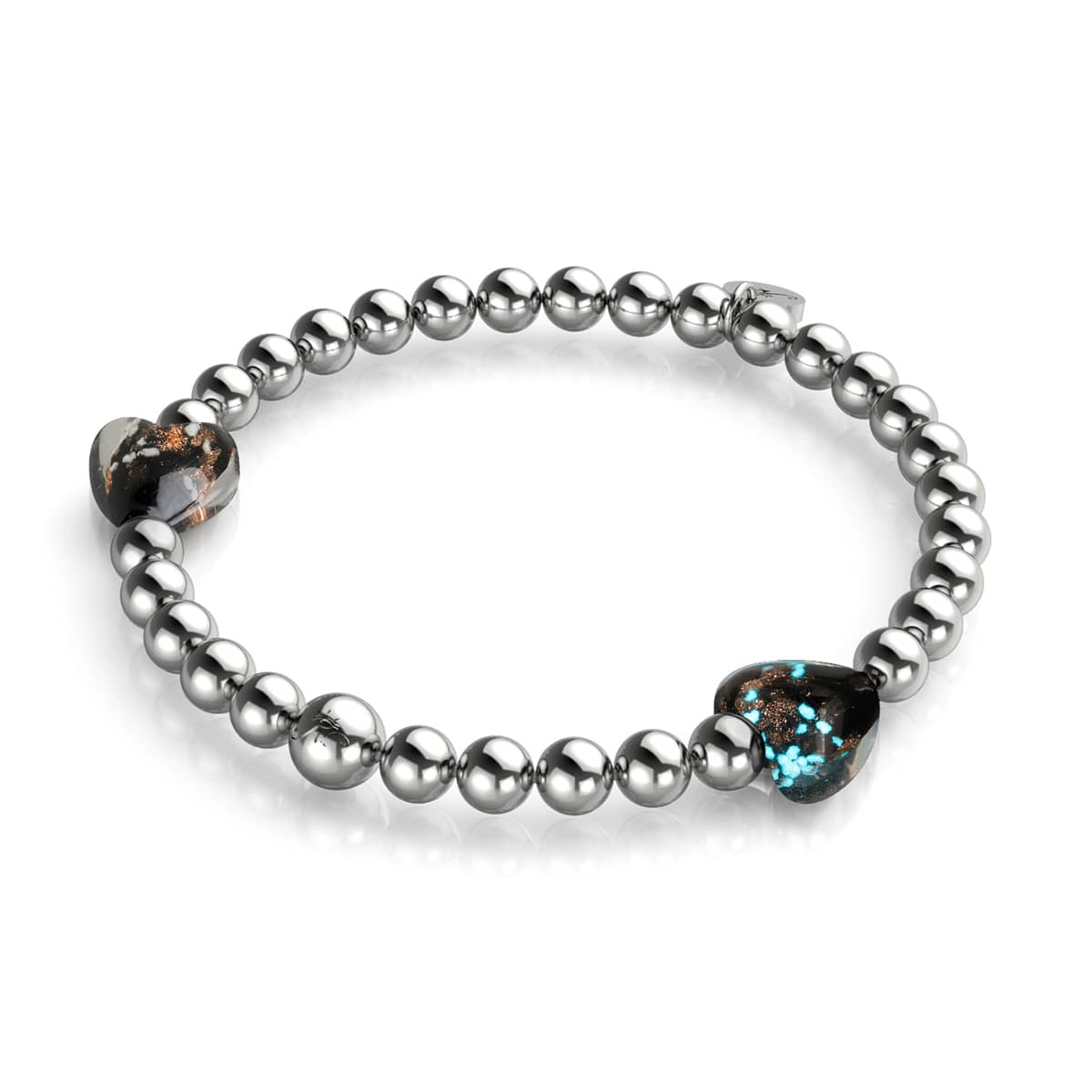 Obsidian | Firefly Glass Hearts Essence Armband